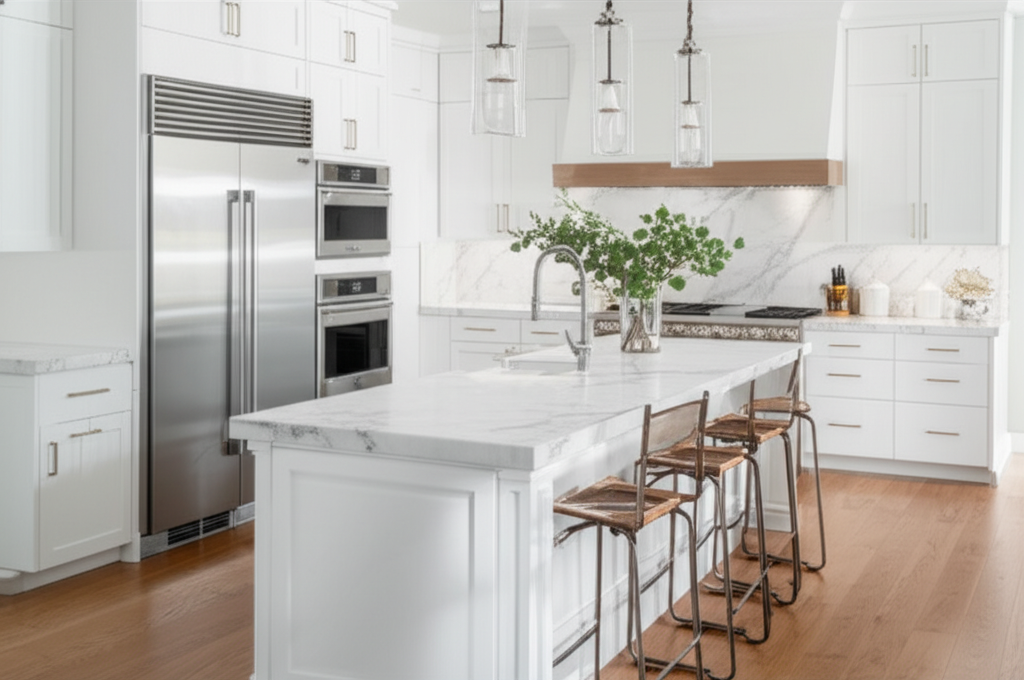 Modern luxury kitchen with premium appliances